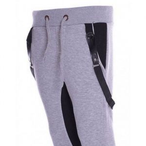 Jogging sarouel - GS7 Marshall - Gris - Simili cuir - Confortable - Taille élastique