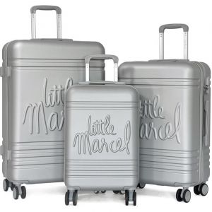 Lot 3 valises dont 1 valise cabine rigides  - Argent - LM10713
