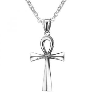 Pendentif Collier Homme Femme Croix de Vie Ankh Egyptienne Acier Or - BOBIJOO Jewelry - 185509