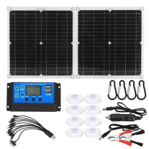 Kit de panneau solaire SOLPERK 50 W 12 V chargeur de batterie solaire mainteneur de charge + contrôleur étanche de mise à niveau