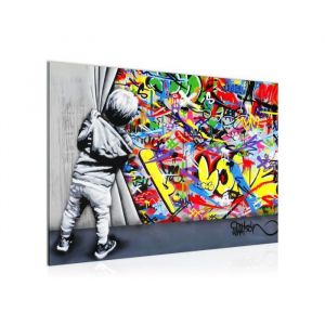 Runa Art Tableau Street Art Moderne Tableau Decoracion Murale Salon Chambre &agrave; coucher Bureau 1 Parties - Gris Mur Couloir 043515a