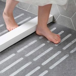 SHOP-STORY - SHOWER SLIDE : Lot de 5 Bandes Antidérapantes Transparentes pour Douche et Baignoire