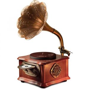 Tourne-Disque R&eacute;tro Tourne-Disque Noir vs-1722 CD Bluetooth avec Radio FM