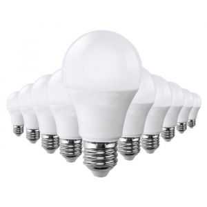 Ampoule E27 LED 18W 220V A80 - Pack de 10 / Blanc Chaud 2300K - 3500K
