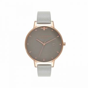 Montre bracelet Olivia burton - OB16AM87 - Montre Analogique a Quartz pour Femme avec Bracelet en Cuir Gris