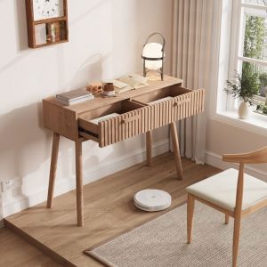 Console Meuble Console dentrée avec 2 Tiroirs Meuble dEntrée avec Rangement Tables d’Entrée en Bois de Ferme  Style Boho