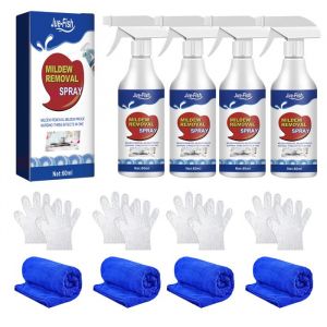 4pcs Anti-moisissures professionnel - Spray nettoyant pour salle de bain (carrelage joints et plafonds)