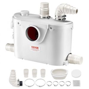 Broyeur sanitaire 500 W pour WC-VEVOR-avec 4 Entrées Eau 110 L/min