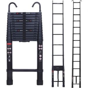 5m Échelle Télescopique en Aluminium avec Crochet Antidérapant pour Toit de Grenier Echelle Pliable