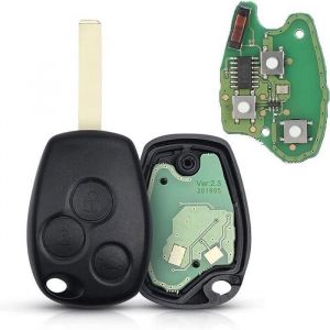 Cl&eacute; Renault vierge &eacute;lectronique 3 boutons pour Clio 3 Modus Kangoo Traffic Master t&eacute;l&eacute;commande ID46 &agrave; programmer