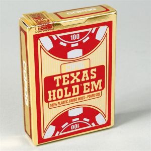 Jeu de Poker Texas Hold’em - COPAG - Rouge et or - 2 joueurs et plus - A partir de 8 ans