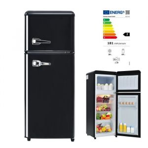 Réfrigérateur congélateur haut - 2 portes 92 L (28+64) - L41 cm x H1055 cm - Noir