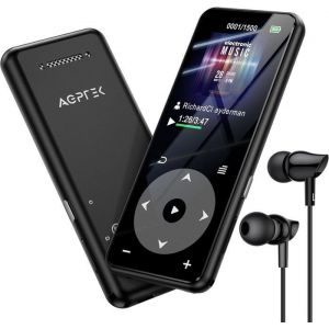 AGPTEK 32Go Lecteur MP3 Bluetooth 5.3 avec Haut-Parleur 1.8 Écran Lecteur Musique en Métal avec Son sans Perte/Bouton