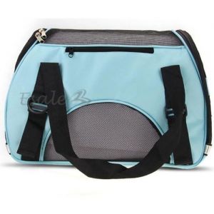 Sac de Transport - BLEU - Toile &Eacute;tanche - 43x20x29 cm - Pour Chien et Chat - Taille S