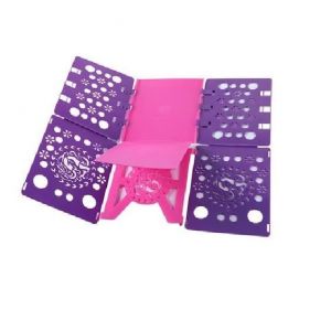 Planche &agrave; Plier Le Linge - plieur de Linge Enfant Adulte Vetement Chemise t-Shirt Tee Shirts 58*68cm - violet et rose