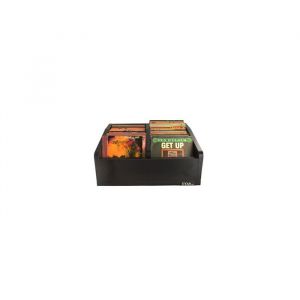 ENOVA VINYLE BAC 45T BL - Meuble noir pour vinyles 45 tours