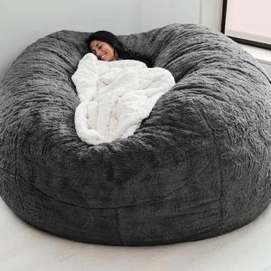Housse Pouf Rond Extensible Sac Haricot (Non Remplissage) YSTP Housse de fauteuil poire Facile à enlever et à laver