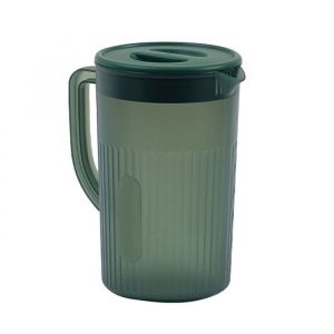 SALALIS cruche &agrave; eau froide Pichet en plastique avec couvercle de grande capacit&eacute; &agrave; haute table tasse Mountain Vert de luxe clair