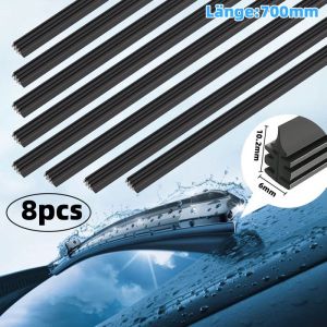 8 Pi&egrave;ces Lames dEssuie-Glace de Rechange en Caoutchouc 700mm Universelles Glace Bandes Essuie-GlacesCaoutchouc de Remplacement