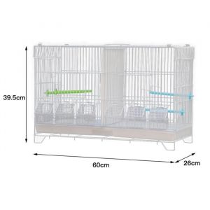 Cage à oiseaux YIPEEMA avec mangeoire plateau tiroir 60*26*395cm - Blanc