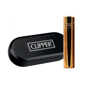 Briquet Clipper M&eacute;tal - Dark Rose Gold avec &eacute;tui