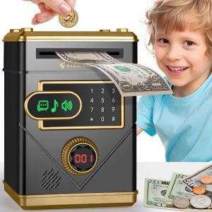 Ltteaoy Tirelire &Eacute;lectronique pour Enfants 3-12 Ans Tirelire &agrave; &Eacute;cran Tactile Tirelire Coffre Fort Cadeau pour Enfants