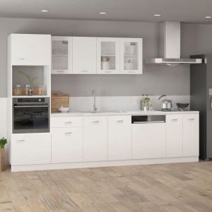 Bon plan Meuble Bas Cuisine/ Armoire à micro-ondes - JILI HOT - Blanc 60x57x207cm - Bois d’ingénierie Thome5063163