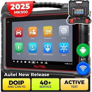 AUTEL MK900 MaxiCOM Outil de Diagnostic Valise Diagnostique 40+ Services Tests Actif Scanner au MX808S/MK808BT Pro en Fran&ccedil;ais