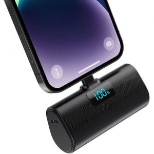 Mini Batterie Externe Pour Iphone 5200MahPower Bank 20W Pd Charge Rapide Chargeur Externe Avec &Eacute;cran LcdPetit Batterie Portable