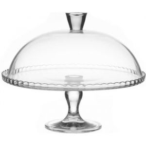 Pr&eacute;sentoir &agrave; G&acirc;teau Avec Cloche Lara 32cm Transparent