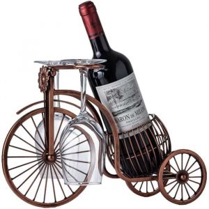 Porte Bouteille De Vin Creatif Fer Forg&eacute; M&eacute;tal Tricycle Casier &Agrave; Vin D&eacute;coration Retro Style Presentoir &Eacute;tag&egrave;re &Agrave; Bouteille Po[N3279]