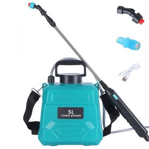 Pulv&eacute;risateur &Eacute;lectrique &Agrave; Dos 5L Rechargeable 3.7V Avec Batterie 1800mAh Et Buse R&eacute;glable Pulv&eacute;risateur De Jardin Portable