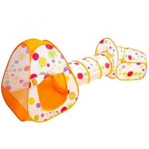 Tente Tunnel Enfant 3 en 1 Pop Up Piscine a Balle pour Pliable Maison de Jeu Jeux pour Bébé Intérieur Extérieur Garçons Filles