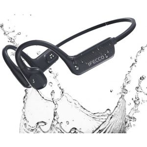 Ifecco Casque Conduction Osseuse Natation - Ip68 Etanche Ecouteur Piscine Natation Bluetooth 5.4Casque Sans Fil Avec Lecteur Mp3