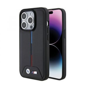 Coque de telephone - BMW - iPhone 15 Pro - Matelass&eacute; - Tricolore - Protection contre les chocs