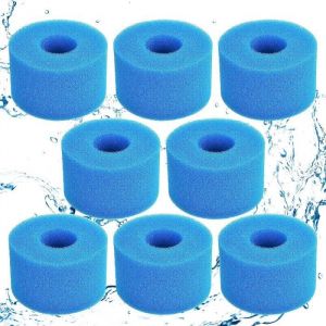 Cartouche de Filtre en Mousse - S1 - Filtration Efficace - 8PCS - Piscine et Spa - Blanc