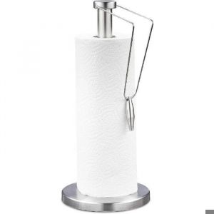 Porte-rouleau essuie-tout vertical inox bross&eacute; 34x15cm - distributeur cuisine