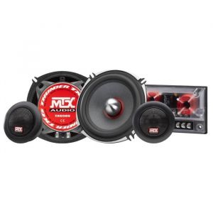 MTX TX650S Haut-parleurs voiture Kit 13cm 2 voies 80W RMS 4 Châssis alu Tweeters néodyme dôme soie Membrane pulpe célulose