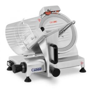 Trancheuse à jambon Royal Catering 38x48x37cm 180W Épaisseur de coupe 0-12 mm Diamètre des lames Ø 250 mm RCAM-250PRO
