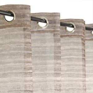 Rideau Voilage - Dylrev - Dégradé Taupe - 140x240cm - Œillets - Intérieur