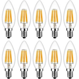 Lot de 10 Ampoule LED E14 &agrave; Filament 6W 600LM 2700KEquivalent &agrave; Ampoule Halog&egrave;ne 60W