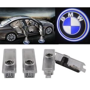 4Pcs 2 Pairs LED de porte de voiture Projecteur LED Logo Lampe Ampoule pour BMW E90 E60 E92 E65 E63 F10 F01 Bienvenue Logo Es L260