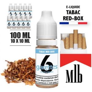E-liquide 100ML saveur TABAC RED BOX avec 11MG de nicotine (e-liquide id : PROD2259) - (10x10ML)