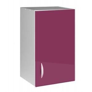Meuble cuisine haut 60 cm 1 porte OXANE aubergine