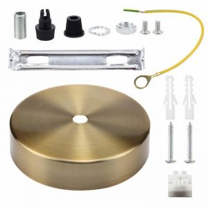 Rosace de plafond pour suspension support de c&acirc;ble plaque de fixation pour luminaire 100 mm