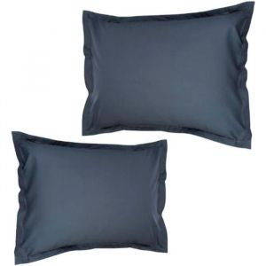 Taie doreiller - Maison futée - 50x70 cm - 100% Coton - Gris foncé - Rectangulaire