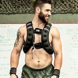 YIPEEMA. VESTE LESTEE  GILET DE FITNESS 10 KG POUR POIDS ENTRAINEMENT MUSCULATION EXERCICE NOIR.
