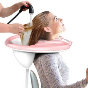 Bac &agrave; shampoing gonflable portable - Table de lavage de cheveux pliable - Salon mobile