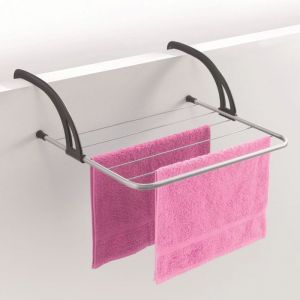 Metaltex S&eacute;choir &agrave; Ligne &agrave; Suspendre Tec Favonio 3 m Noir