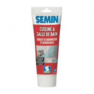 Enduit de rebouchage et rénovation spécial cuisine et salle de bain Semin - adapté aux pièces humides - tube de 330 g